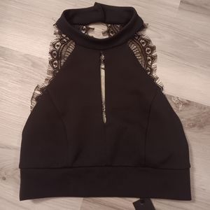 Lulu's black bra top NWT‎